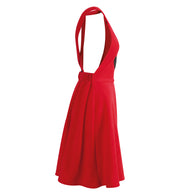 narrenwelt Latzrock Elmi  Kleid Damen Trägerrock rot  Clown Zirkus Motto Party Event Cosplay Fasching S-L