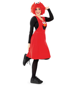 narrenwelt Latzrock Elmi  Kleid Damen Trägerrock rot  Clown Zirkus Motto Party Event Cosplay Fasching S-L