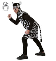 narrenwelt Kostüm Zebra Overall im Streifenlook  Fasching Motto Party Event Cosplay M-XL