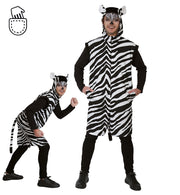 narrenwelt Kostüm Zebra Overall im Streifenlook  Fasching Motto Party Event Cosplay M-XL