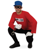 narrenwelt Kostüm Knacki Oberteil rot + Mütze + Maske Gr M Karneval