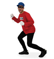 narrenwelt Kostüm Knacki Oberteil rot + Mütze + Maske Gr M Karneval