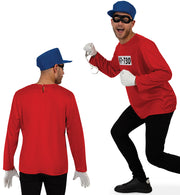 narrenwelt Kostüm Knacki Oberteil rot + Mütze + Maske Gr M Karneval