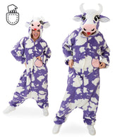 narrenwelt Kostüm Kuh Kunigunde Overall lla/weiß Kuhflecken  Fasching Motto Party Event Cosplay