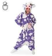 narrenwelt Kostüm Kuh Kunigunde Overall lla/weiß Kuhflecken  Fasching Motto Party Event Cosplay