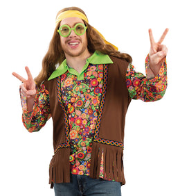 narrenwelt Kostüm Hippie Steve Unisex Faschings- oder Eventkostüm M-XL