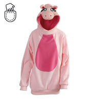 narrenwelt Kostüm Schweinchen Schwein Hoodie Party Event Fasching Unisex Adult