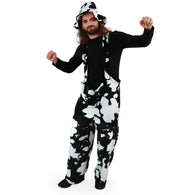 narrenwelt Kuh Hose Plüsch schwarz/weiß lange Kuhhose Latzhose Bayern Gaudi Fest im Oktober Gr. M - XXL Bierzelt