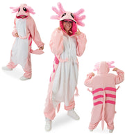 narrenwelt Kostüm Axolotl Overall Einheitsgröße  Unisex Fasching  Cosplay