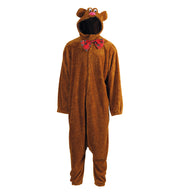 narrenwelt Kostüm Teddy Overall Bär mit Kapuze Augen Ohren Nase und Schleife Unisex Tier Overall Teddy Bär Fasching Motto Party Event Cosplay