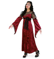 narrenwelt Kostüm Cilla Damen Kleid Halloween Gothic Kleid 1tlg mit Gürtel Gr: 38 - 46