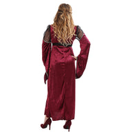 narrenwelt Kostüm Cilla Damen Kleid Halloween Gothic Kleid 1tlg mit Gürtel Gr: 38 - 46