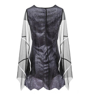 narrenwelt Kostüm Fledermaus Kleid Kostüm Vampir Vamp Damenkostüm Horror Halloween Damen Kleid Gr. 36 - 42