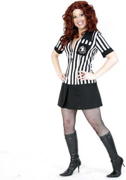 narrenwelt Kostüm Schiedsrichterin Damen Kleid Verkleidung mit Stil Sport Motto Party Event Fasching Karneval