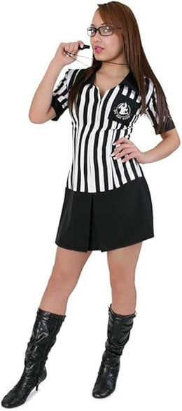 narrenwelt Kostüm Schiedsrichterin Damen Kleid Verkleidung mit Stil Sport Motto Party Event Fasching Karneval