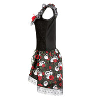 narrenwelt Kostüm Carina  Kleid mex Totentag Tag der Toten Halloween Fasching Gr. 36 - 40