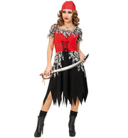 narrenwelt Piraten Kleid Horror Piratin 38 - 46 Damen Pirat Fasching Kostüm
