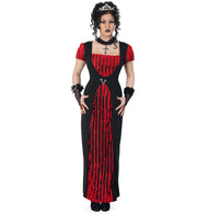 narrenwelt Kostüm Kleid Davina Gothic Grand Dame Davina  Halloween Hexe Damenkleid