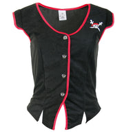 narrenwelt Kostüm Piratin Joyce Weste mit Rock in Gr. 34-40 für Karneval/Fasching und Mottopartys