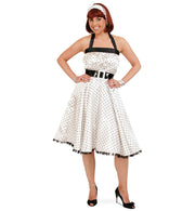 narrenwelt Kostüm Kleid Conny schwarz/weiß Damenkleid mit Gürtel Party Event