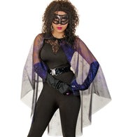 narrenwelt Kostüm Spider Lady Halloween Cape lila Einheitsgröße