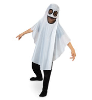 narrenwelt Kinder-Geisterkostüm Spucky Schlossgespenst Poncho Umhang Geist mit Kapuze Überwurf  Halloween (Kopie)