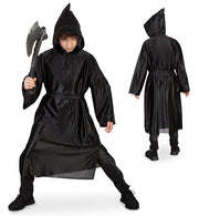 narrenwelt Kostüm Black Reaper Henker Sensemann Gr 128/140 PB Kutte mit Kapuze + Gürtel Halloween Fasching