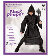 narrenwelt Kostüm Black Reaper Henker Sensemann Gr 128/140 PB Kutte mit Kapuze + Gürtel Halloween Fasching