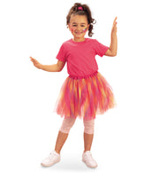 narrenwelt Tüllrock in Pink-Bunt – Tutu Prinzessin Gr. 116 Fee Elfe Königin Rock Mädchen Party Karneval