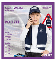 narrenwelt Spielweste Polizei blau Kinder Weste Polizist Polizeiweste 104 - 140