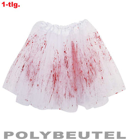 narrenwelt  Tüllrock mit Kunstblut – Horror-Tutu Tüll-Rock Halloween Tütü Erwachsene Motto Cosplay