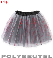 narrenwelt  Tüllrock – Halloween Schwarz-Weiß mit Kunstblut – Düsterer Horror-Tutu Tütü Erwachsene Gothic Motto Cosplay (Kopie)