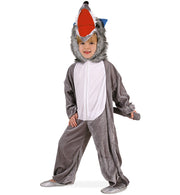 narrenwelt Wolf Overall mit Kapuze Kinder Karneval 104 + 116