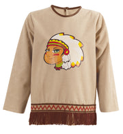 narrenwelt Indianer ANOKI 2tlg. Oberteil + Hose Indianer-Junge Fasching Kinder-Kostüm Anzug mit Aufdruck