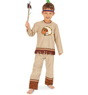 narrenwelt Indianer ANOKI 2tlg. Oberteil + Hose Indianer-Junge Fasching Kinder-Kostüm Anzug mit Aufdruck