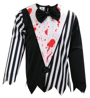 narrenwelt Kostüm Horror Clown Oberteil Horrorclownoberteil Halloween Kinderkostüm Horrorclown Unisex Gr. 140 - 164