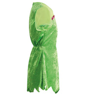 narrenwelt Fee Elfe Lilyane 104 - 128 Mädchen Kleid grün Pannesamt Kinder-Kostüm Fasching