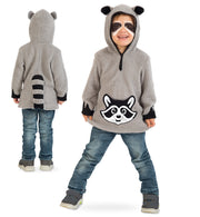 narrenwelt Kostüm Waschbär Rikki 1tlg. Kinder Oberteil Tier mit Kapuze