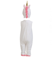 narrenwelt Einhorn Baby Kostüm weiß - rosa 1 TLG Overall mit Mütze Haube Gr 92
