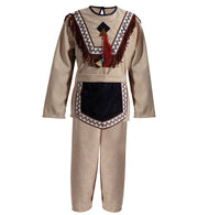 narrenwelt Kostüm Indianer Junge Mohikaner Apache 2tlg mit Gürtel Kinderkostüm  116-164