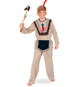narrenwelt Kostüm Indianer Junge Mohikaner Apache 2tlg mit Gürtel Kinderkostüm  116-164