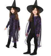 narrenwelt Kostüm Spinnencape lila Cape Kinder Halloween Party Fasching 128-164