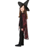 narrenwelt Kostüm Spinnencape rot Cape Kinder Halloween Party Fasching 128-164