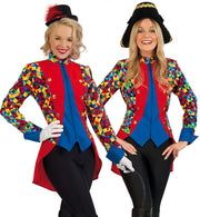 narrenwelt Kostüm Frack Jacke Zirkus Manege Damen Garde bunt Fasching