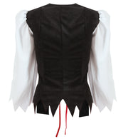 narrenwelt Kostüm  Piratenlady Piratin 2 tlg. Oberteil mit angenähtem Blusenärmel und Rock Größe: 36 - 42