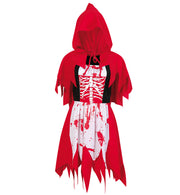 narrenwelt Kostüm Rotkäppchen Damen Kleid mit Kapuze Halloween Event Party Fasching
