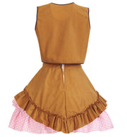 narrenwelt Kostüm Cowgirl 2tlg Weste, Rock + Tuch Größe 34-38