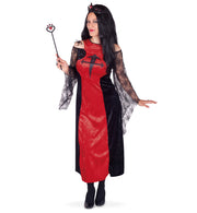 narrenwelt Kostüm DÄMONIA Damen Kleid Horror Halloween Kostüm Karneval Gr 36 - 46