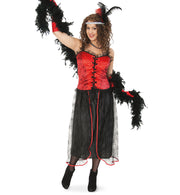 narrenwelt Kostüm Bardame Hot Annie Damen Kleid Tänzerin Variete Revue Fasching Party
