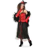 narrenwelt Kostüm Bardame Hot Annie Damen Kleid Tänzerin Variete Revue Fasching Party